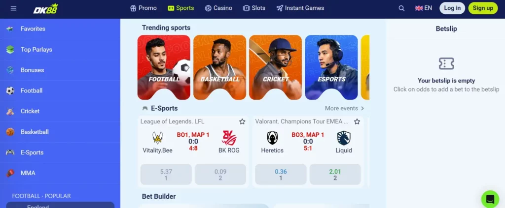 Key Features of DK 88 Sports Betting Platform